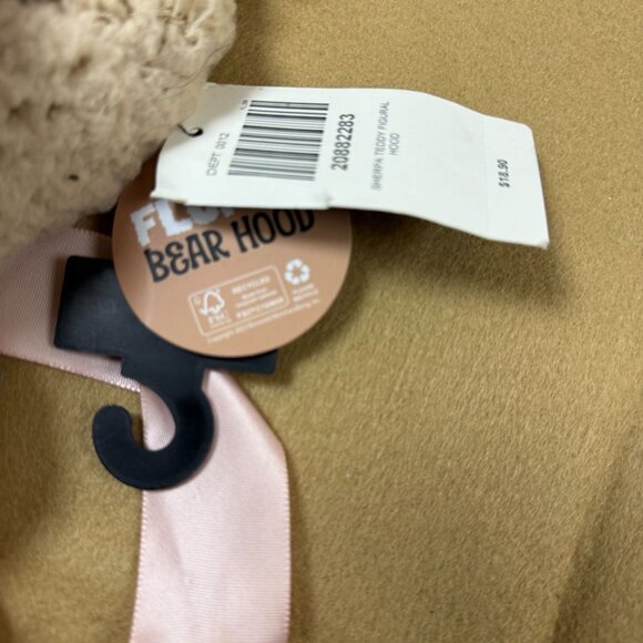 Fluffy Bear Sherpa Hood Pink Ribbon Ties Hot Topic Cozy Comfy - Picture 4 of 8